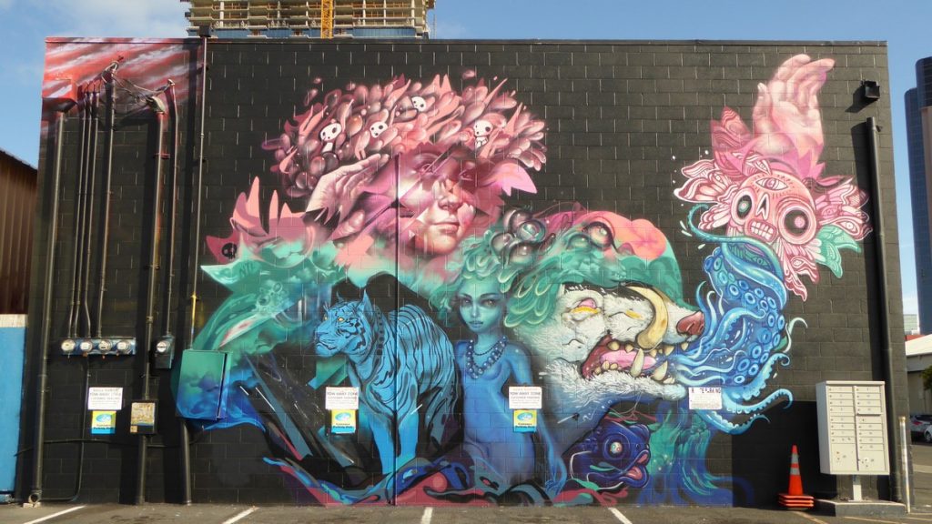 TATIANA SUAREZ + LAUREN YS + HUEMAN + WOES + JOSE MERTZ - Cooke st & Auahi st